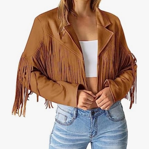 PRETTYGARDEN Women's Fringe Faux Suede Leather Jacket - Picture 7 of 8